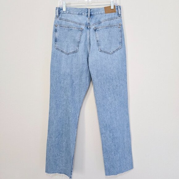 NWT Madewell High Rise Straight Jeans 90s Size 28 Light Wash - Picture 2 of 6